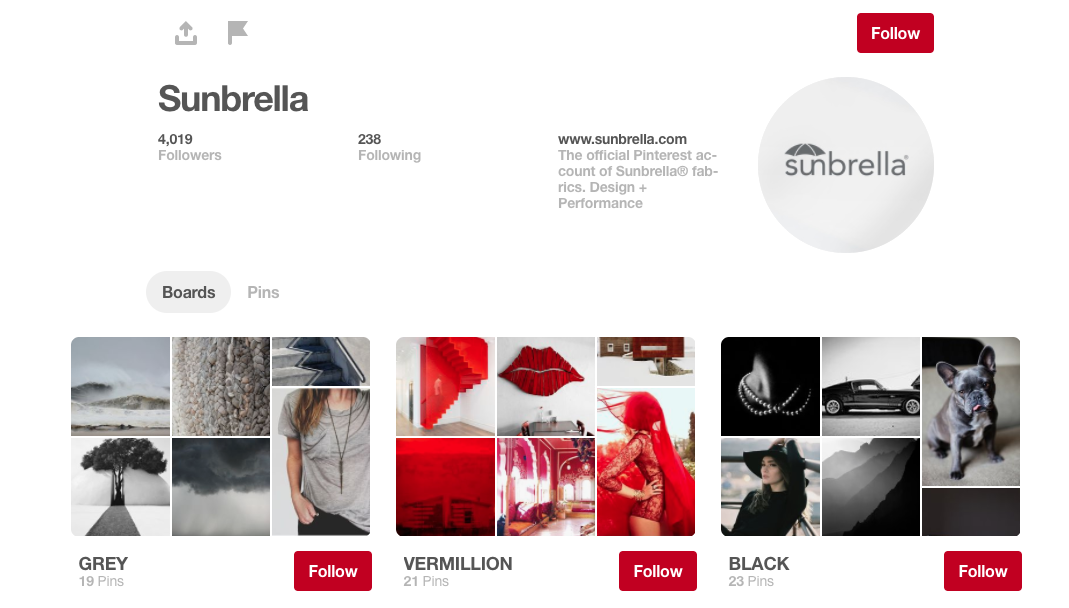 Sunbrella Pinterest page Sunbrella Pinterest page